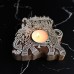 Airavat Wooden T- Light Holder Set with 6 Soy Wax Candle